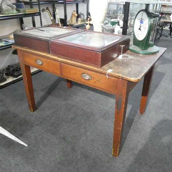 VINTAGE WOODEN KITCHEN TABLE A/F 1230 X 750 X 770 A/F