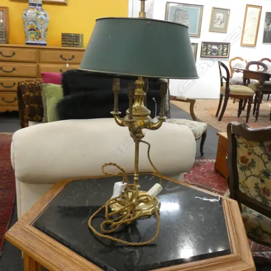 OLD BRASS TABLE LAMP H. 675MM