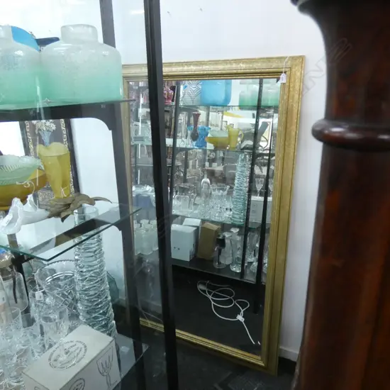 LG BEVELLED EDGE GILT WALL MIRROR 970 X 1565MM