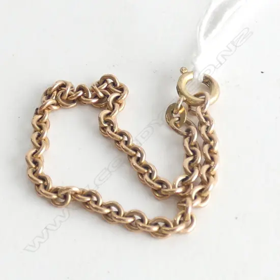 ROLLED GOLD BRACELET WITH 18CT GOLD CLASP 4.20gm