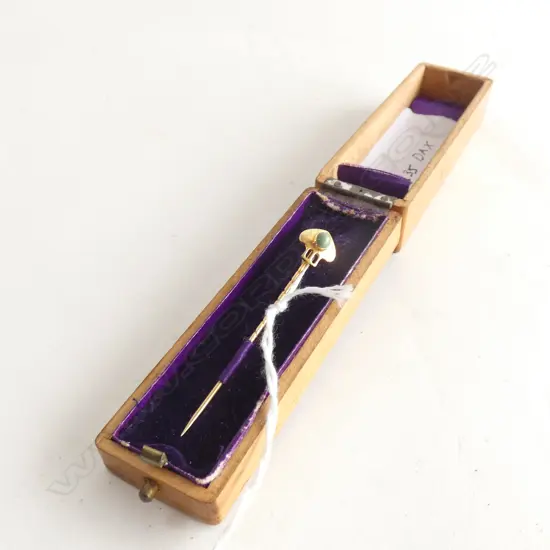 15CT SECCSSIONIST PIN BLUE STONE (TURQUOISE?)