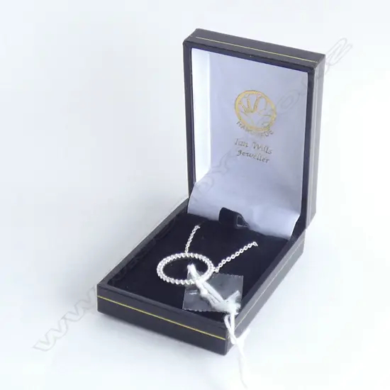 SILVER & CZ RING PENDANT NECKLACE