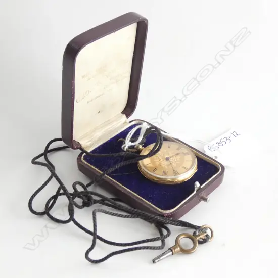 LADIES 18CT GOLD POCKET WATCH OLD MINE CUT DIAMONDS TO BACK 25.12gm including movement