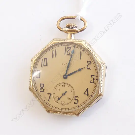 VINTAGE ELGIN 14CT GOLD FILLED CASED POCKET WATCH (WORKING)?