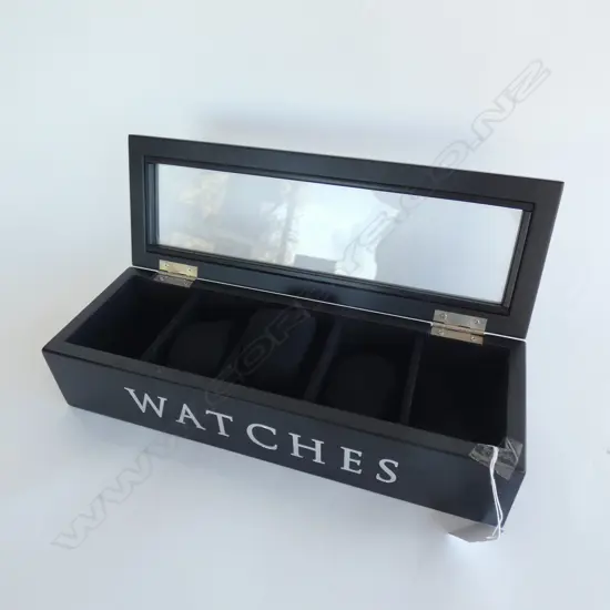 5 SECTION BLACK WATCH STORAGE BOX 