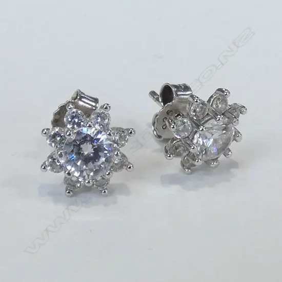 PR SILVER OLD AS NEW EARRINGS CZ