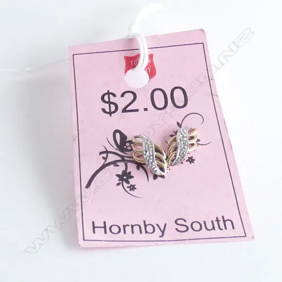 PR 9CT YELLOW & WHITE GOLD EARRINGS