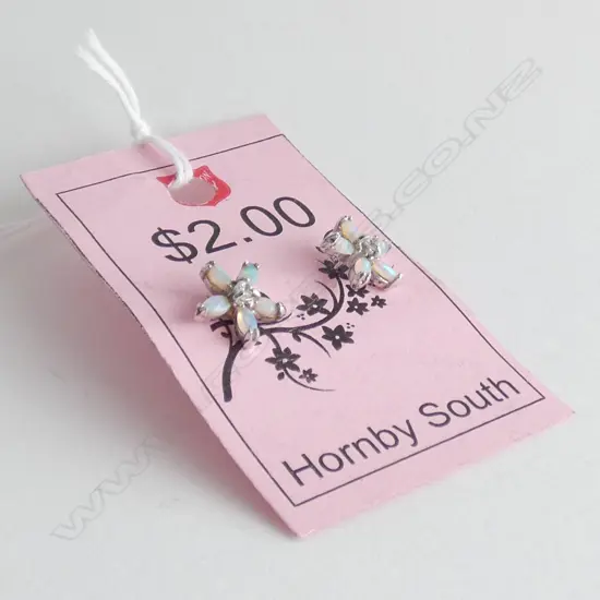 PR SILVER EARRINGS CZ OPAL