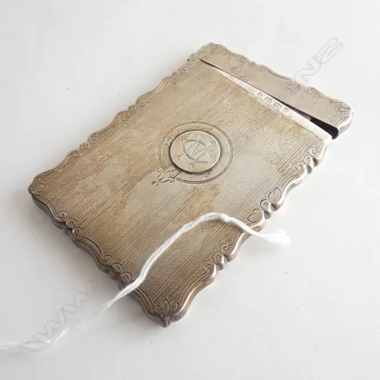 VICT SILVER CARD CASE BIRMINGHAM 1871
