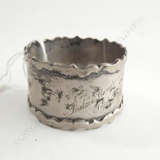 SILVER NAPKIN RING LONDON 1912