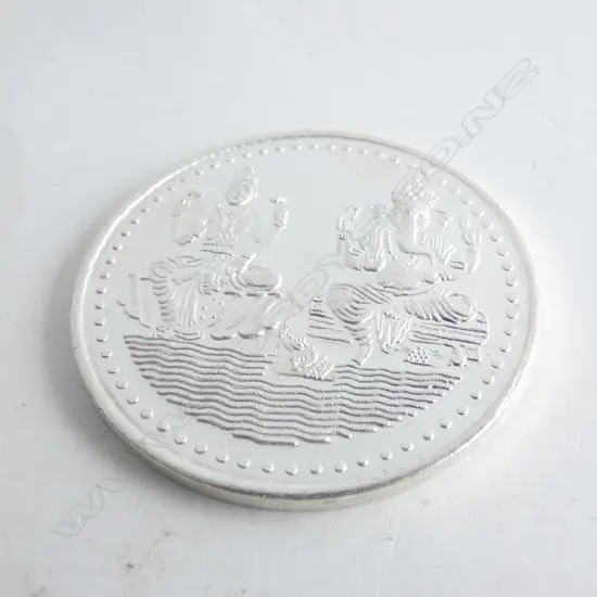 LG SILVER COIN MARKED "BOMBAY R999' DIA 50MM - UNSURE IF STG SILVER 
