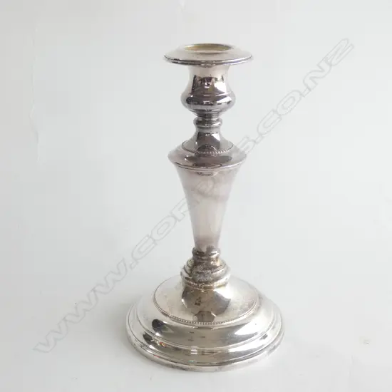 SILVER PLATED COPPER CANDLESTICK HOLDER H. 245MM