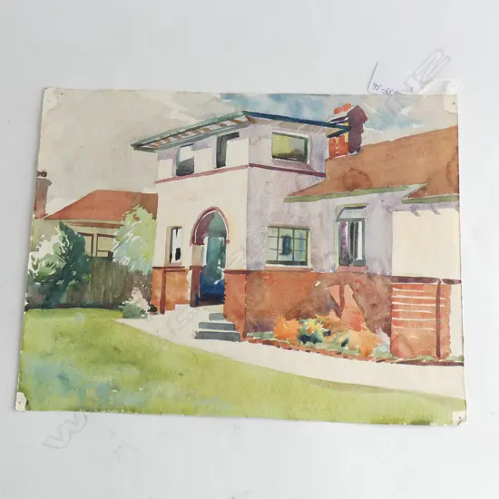 UNSIGNED W/C HOUSE - H.L. RICHARDSON 235 X 310MM