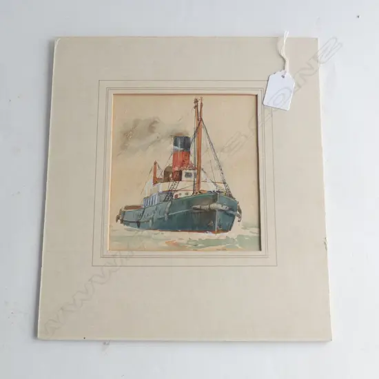 NUGENT WELCH 'TUG TARAWHITI' 'Painted 1921' on reverse