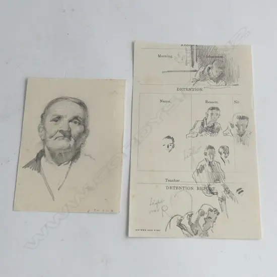 H.L. RICHARDSON X 2 SMALL PORTRAITS. Lgest 165 x 100mm
