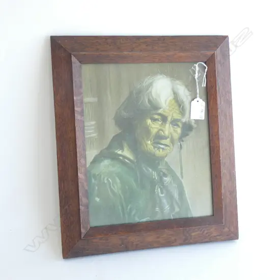 (17963) VINTAGE VERA CUMMINGS FRAMED PRINT OF HARATA TUHAERE..