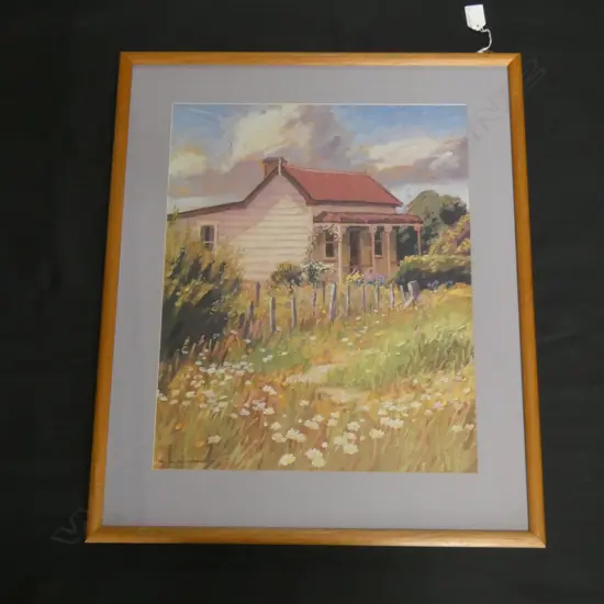 WATER COLOUR 'COUNTRY COTTAGE' BILL MCCORMICK 465 X 365MM