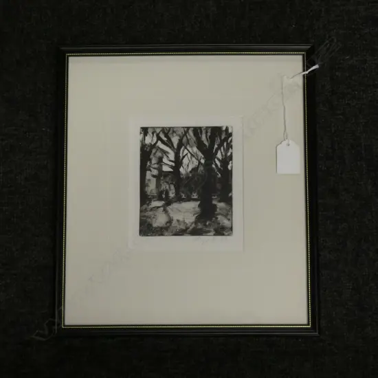 PHILIP BEADLE 'WINTER LIGHT LITTLE HAGLEY PARK'. MONOPRINT