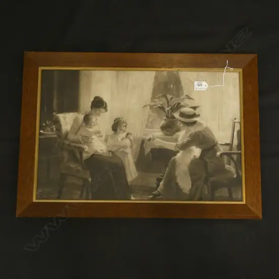 'PEARS' BLACK & WHITE PRINT - FAMILY  340 X 520MM