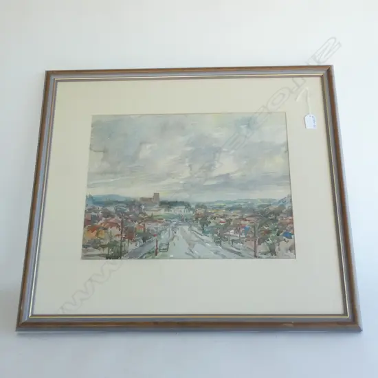 ERIC MINOR W/C 'HAMILTON EARLY MORNING FROM CLARENCE STREET' C1964