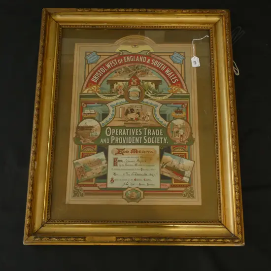 POSTER - CERTIFICATE OF MERIT AWARDED TO 'JAMES BYRON 1897' 550 X 390MM