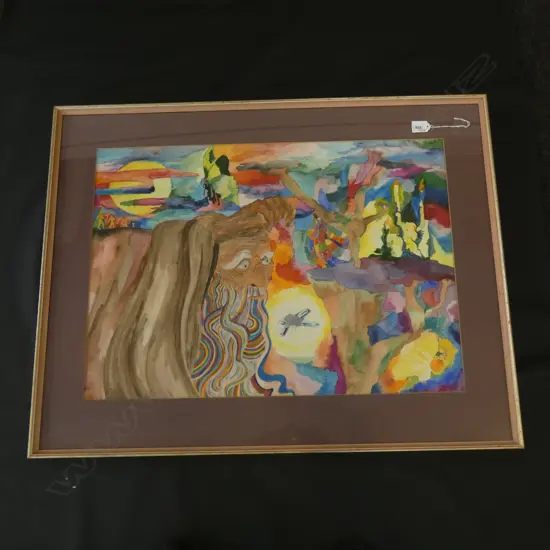 COLOURFUL WATERCOLOUR 480 X 580MM