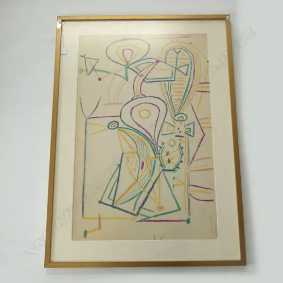 "COMPOSITION" BY PABLO PICASSO S. P. PUBLISHED BY SCHOOL PRINTS LTD H. 500MM X W. 750MM