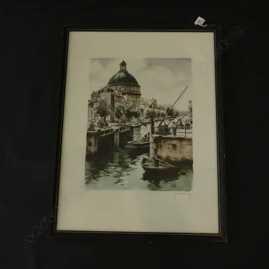 ETCHING BY ROGER & FRANCIS HEBBEINCK - HAND PRINTED 240 X 330MM