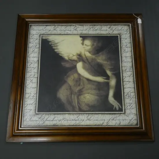 FRAMED ANGEL PRINT 680 X 680MM