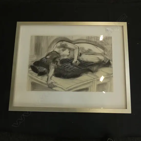 CHARCOAL - NUDE SIGNED JB 450 X 660MM