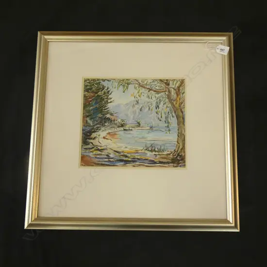 ORIGINAL WATERCOLOUR ENA B JEANS LAKE HAWEA OUTLET 240 X 280 MM