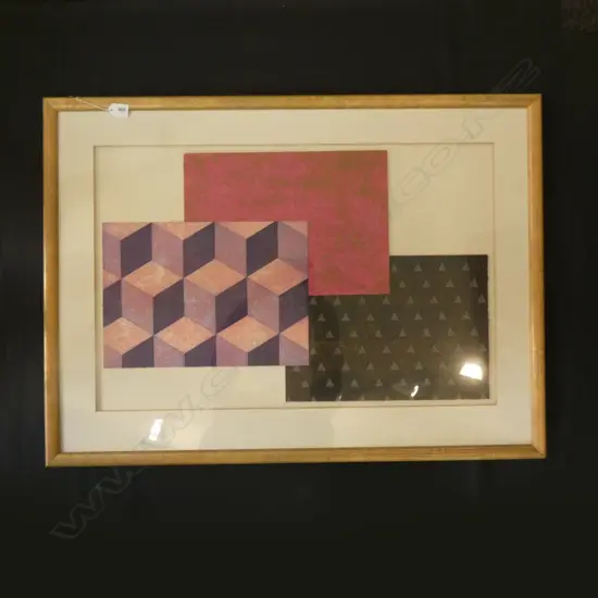 FRAMED MONOTYPE 'I HEAR YOUR FOOTSTEPS' BY CAROLE SHEPHEARD  730 X 480MM  Ex Sultan of Brunei