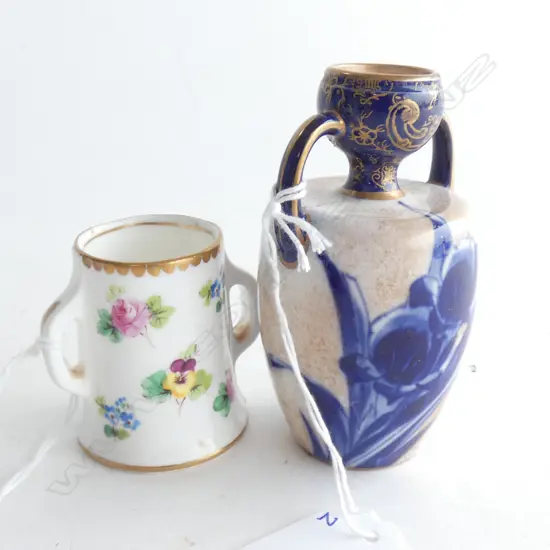 1 DOULTON MINI VASE BLUE IRIS & LOVING CUP