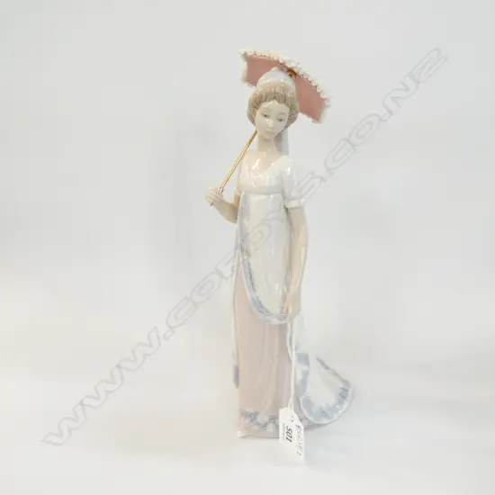 LLADRO 'VIENNESE LADY' w. PARASOL H.270mm
