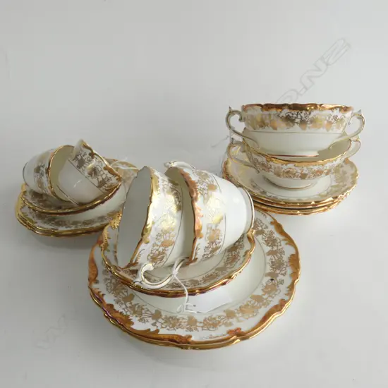 COALPORT GOLD GILD 'HAZELTON' PART SET 18 PCS ...