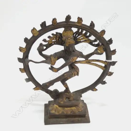 BRONZE & GILT INDOIAN SHIVA DANCING FIGURE