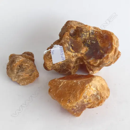 3 PCS KAURI GUM NUGGETS - LARGEST H 140MM