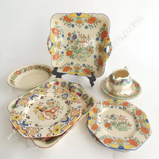 MASON IRONSTONE 2 2 HANDLED SANDWICH PLATES 5 PLATES & JUG VARIOUS PATS