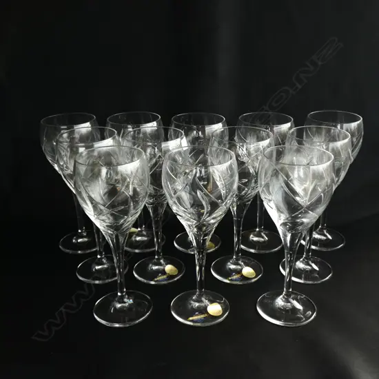 SET 12 BOHEMIA 'OSAKA' WINE GLASSES BOXED