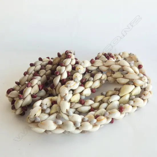 2 LONG SHELL NECKLACES (1 A/F) 