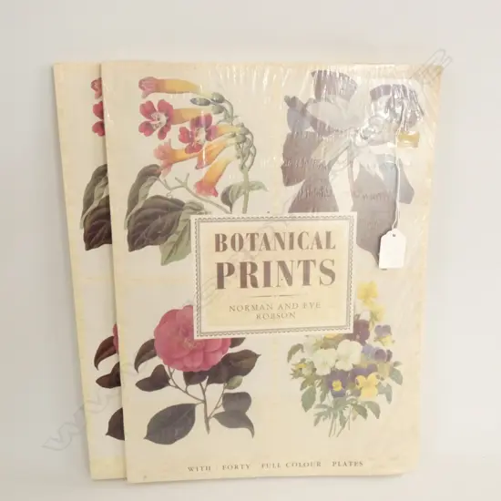 TWO LG BOTANICAL PRINTS BOOKS - 40 FULL COLOUR PLATES BY NORMAN & EVE ROBSON  380 X 280MM