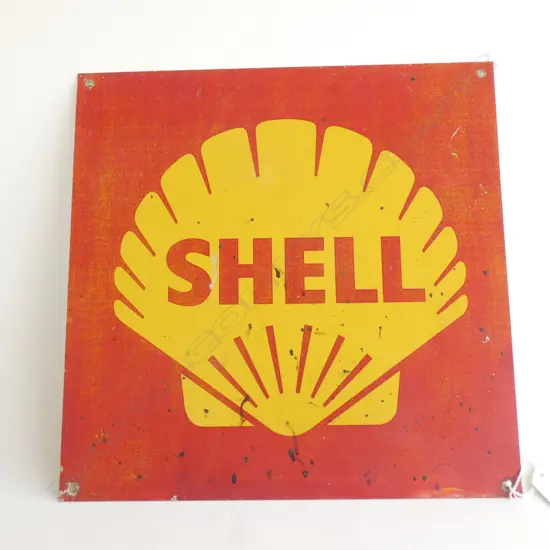 TIN SHELL SIGN  H 330 MM MARKS TO SURFACE