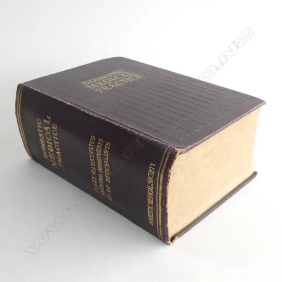 DOMESTIC MEDICAL PRACTICE BOOK - REPRINT 1943; COPYRIGHT 1913 
