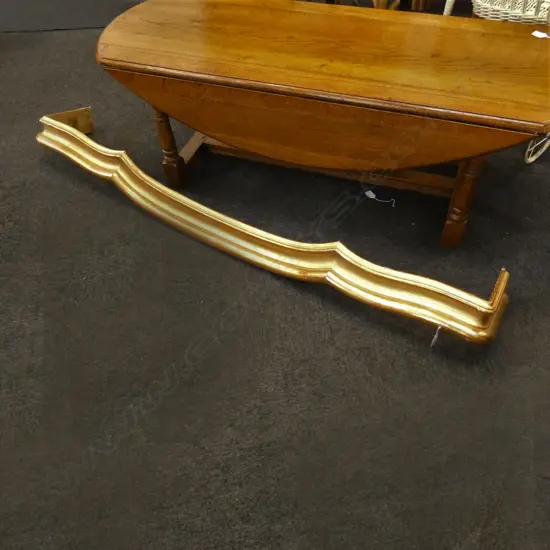 OLD GOLD PAINTED BED CANOPY / CROWN L 1690MM