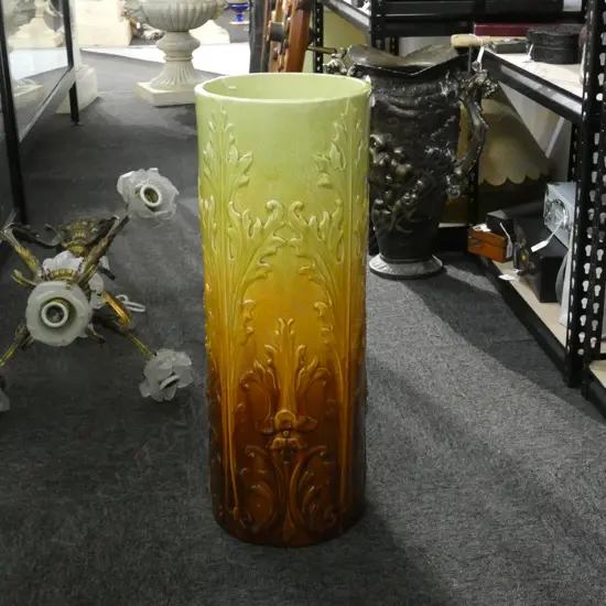 'LEEDS' LG ART POTTERY FLOOR VASE C 1900 -1920 H. 610 DIA 230MM