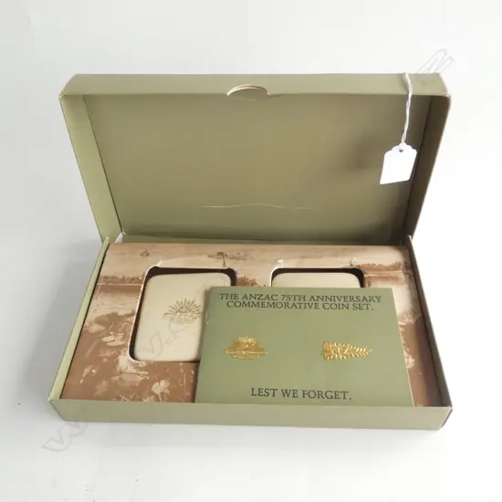 ANZAC 75TH ANNIVERSARY COMMEMORATIVE COIN SET BOX SET