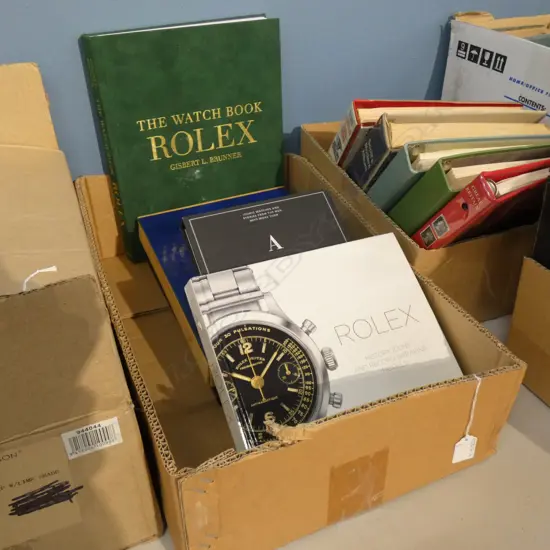 FIVE LG ILLUSTRATED BOOKS ON WATCHES INCL 3 ROLEX BOOKS