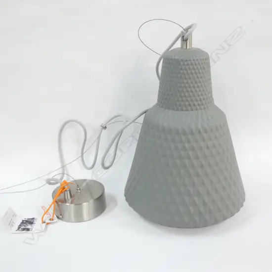 LEITMOTIVE MODERN GREY GLASS CEILING LIGHT DIA 245MM - IN ORIGINAL UNOPENED BOX