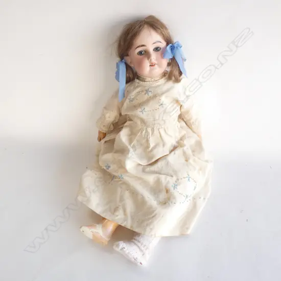 ANTIQUE GERMAN BISQUE DOLL St. W&CO FIXED EYES 500MM