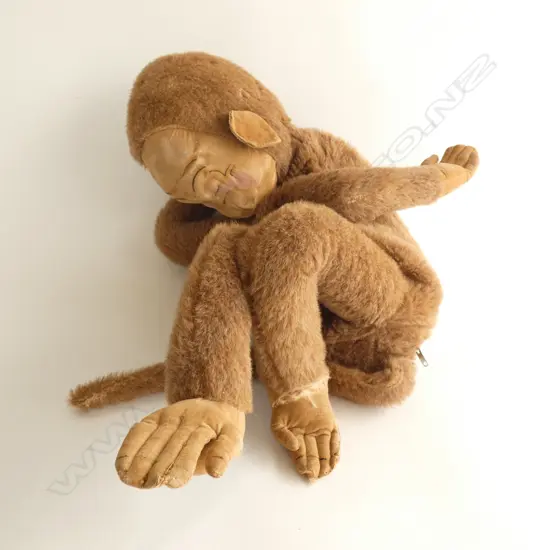 VINTAGE MERRYTHOUGHT MOHAIR SLEEPING MONKEY PYJAMA CASE